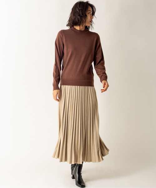 MILLION CARATS(ミリオンカラッツ)の「防縮メリノウールトップス(ニット/セーター・レディース・ブラック/ブラウン/グレー/オフホワイト/ピンク/イエロー・MEDIUM)」の21枚目の写真