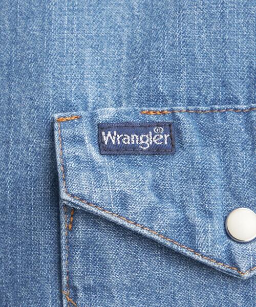 Wrangler（ラングラー）の「【別注】＜Wrangler (ラングラー)＞ ウェスタン デニム シャツ ワンピース（シャツワンピース・レディース・ライトブルー/コバルトブルー・FREE）」の11枚目の写真
