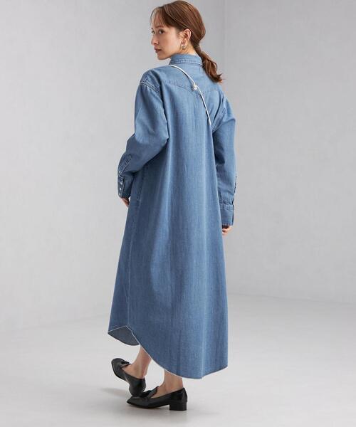 Wrangler（ラングラー）の「【別注】＜Wrangler (ラングラー)＞ ウェスタン デニム シャツ ワンピース（シャツワンピース・レディース・ライトブルー/コバルトブルー・FREE）」の13枚目の写真