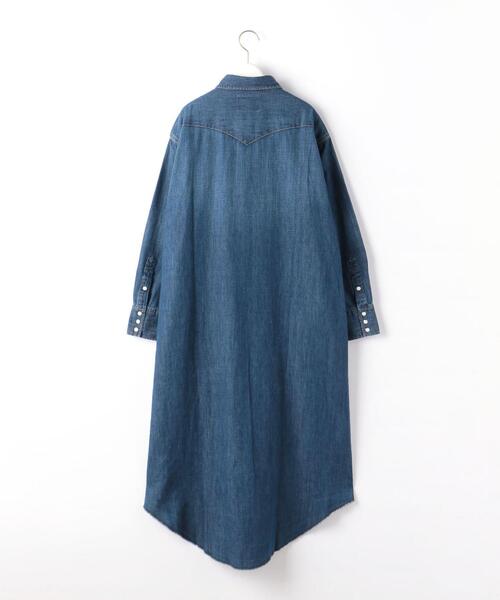 Wrangler（ラングラー）の「【別注】＜Wrangler (ラングラー)＞ ウェスタン デニム シャツ ワンピース（シャツワンピース・レディース・ライトブルー/コバルトブルー・FREE）」の17枚目の写真