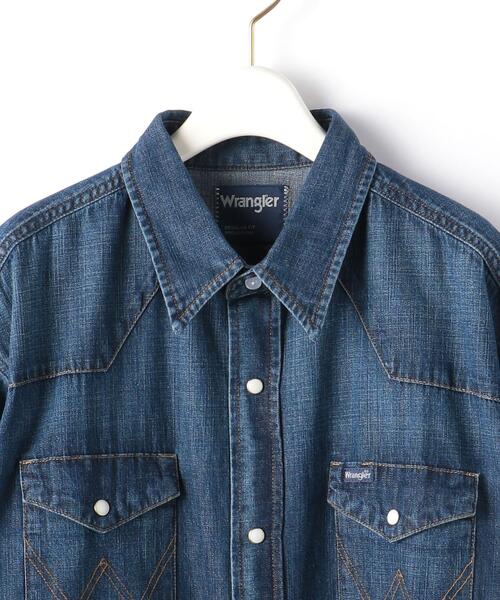 Wrangler（ラングラー）の「【別注】＜Wrangler (ラングラー)＞ ウェスタン デニム シャツ ワンピース（シャツワンピース・レディース・ライトブルー/コバルトブルー・FREE）」の18枚目の写真