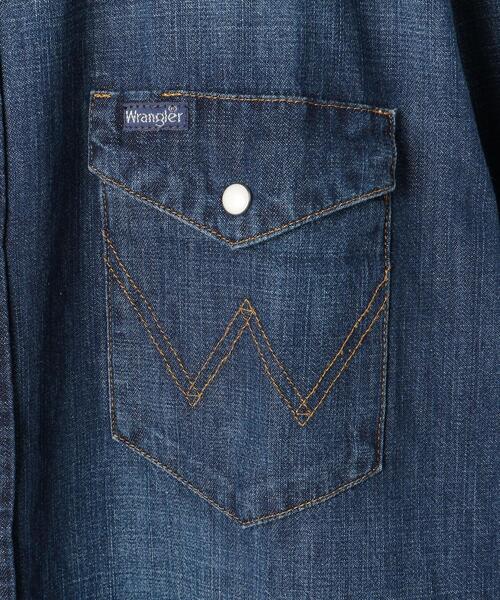 Wrangler（ラングラー）の「【別注】＜Wrangler (ラングラー)＞ ウェスタン デニム シャツ ワンピース（シャツワンピース・レディース・ライトブルー/コバルトブルー・FREE）」の21枚目の写真