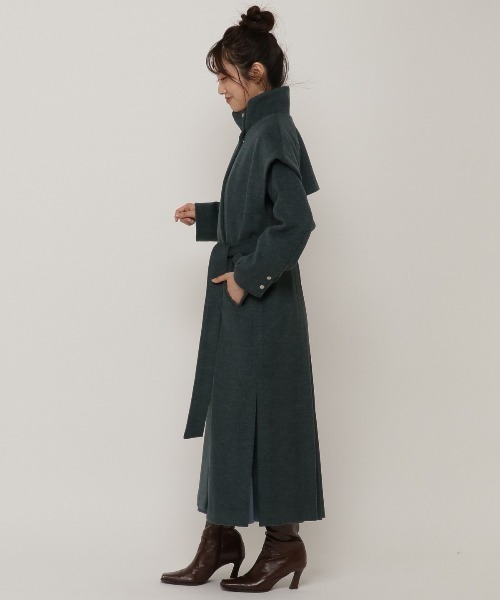 REDYAZEL（レディアゼル）の「3wayスタンドカラーバックプリーツコート（その他アウター・レディース・ダークグリーン/ベージュ/ライトベージュ・SMALL/MEDIUM）」の12枚目の写真