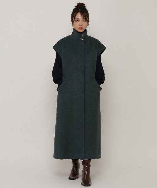 REDYAZEL（レディアゼル）の「3wayスタンドカラーバックプリーツコート（その他アウター・レディース・ダークグリーン/ベージュ/ライトベージュ・SMALL/MEDIUM）」の11枚目の写真