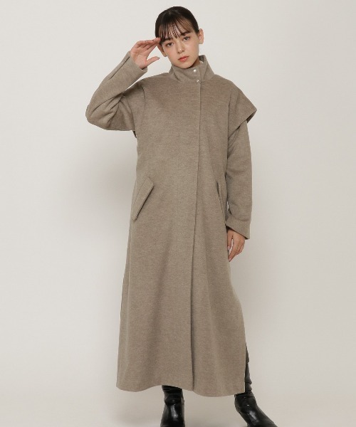 REDYAZEL（レディアゼル）の「3wayスタンドカラーバックプリーツコート（その他アウター・レディース・ダークグリーン/ベージュ/ライトベージュ・SMALL/MEDIUM）」の22枚目の写真