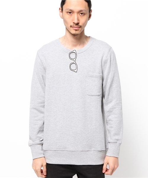 SUPERTHANKS（スーパーサンクス）の「SUPER THANKS(スーパーサンクス) サングラスワッペンスウェット（スウェット・メンズ・ホワイト/グレー/ブラック・MEDIUM/SMALL/LARGE）」の11枚目の写真