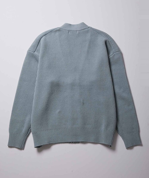 ADAM ET ROPE'（アダムエロペ）の「ビッグシルエット 畦編みカーディガン（カーディガン/ボレロ・メンズ・チャコールグレー/ホワイト系その他6/ブルー系その他6/ピンク系その他2・M/L）」の9枚目の写真