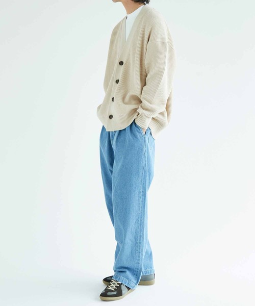 ADAM ET ROPE'（アダムエロペ）の「ビッグシルエット 畦編みカーディガン（カーディガン/ボレロ・メンズ・チャコールグレー/ホワイト系その他6/ブルー系その他6/ピンク系その他2・M/L）」の15枚目の写真