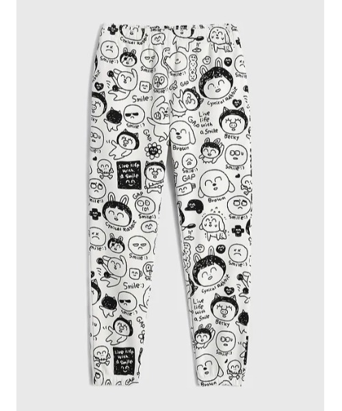 GAP(ギャップ)の「総柄 HOZO プリントジョガーパンツ(スウェットパンツ・メンズ・ホワイト・XXS/L/S/XL/XS/M)」の5枚目の写真