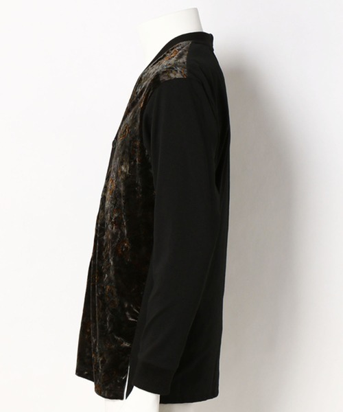 RATTLE TRAP（ラトルトラップ）の「スムース×ベロアペイズリー柄カーディガン（カーディガン/ボレロ・メンズ・ネイビー/ブラック・M/L）」の7枚目の写真