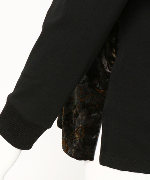 RATTLE TRAP（ラトルトラップ）の「スムース×ベロアペイズリー柄カーディガン（カーディガン/ボレロ・メンズ・ネイビー/ブラック・M/L）」の5枚目の写真
