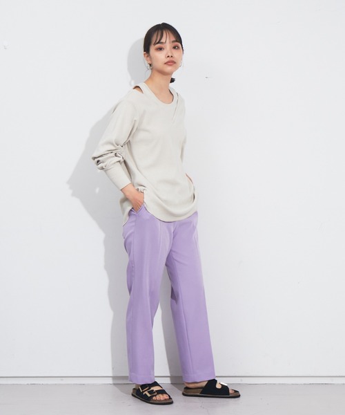 NOMINE（ノミネ）の「アメスリタンクレイヤードハニカムプルオーバー（Tシャツ/カットソー・レディース・ホワイト/ブラック/オレンジ/グレイッシュベージュ・フリー）」の10枚目の写真