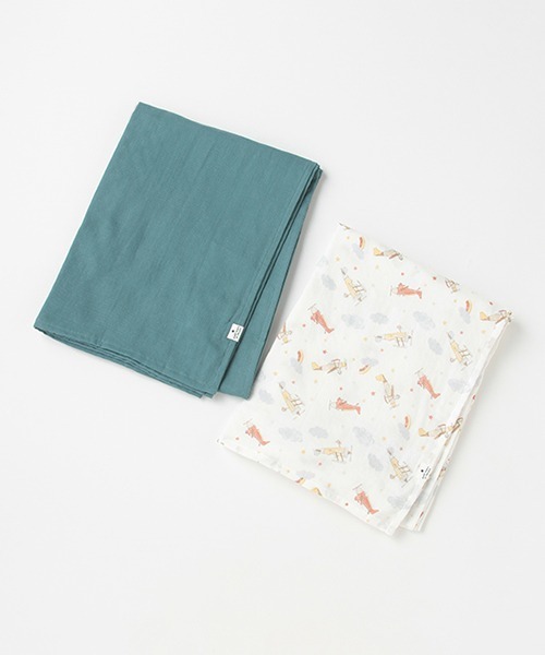 petit main（プティマイン）の「【オーガニック】スワドル2P（おくるみ・キッズ・イエロー/ブルー/ライトグリーン/ライトピンク・FREE）」の3枚目の写真