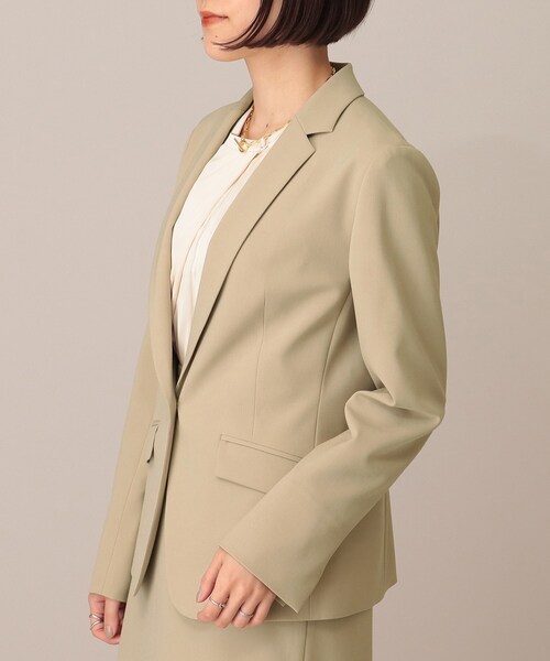 UNTITLED（アンタイトル）の「◆カロスウーステッド テーラードジャケット【マシンウォッシャブル】（テーラードジャケット・レディース・ベージュ/ブラック・03/44/04/42/02/00/01/48）」の5枚目の写真