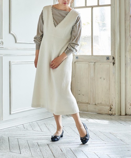 Riz raffinee（リズラフィーネ）の「【3E】バックリボンモチーフパンプス（パンプス・レディース・ベージュ/ブラック/ダークグレー/デザートカモ/ダークベージュ/タイガーカモ/ブラック系その他/ネイビー/トップグレー/その他10・22.5cm/23cm/23.5cm/24cm/24.5cm/22cm）」の18枚目の写真