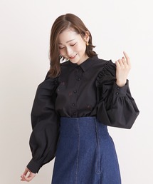 【PAPAVER】チェリー刺繍ブラウス