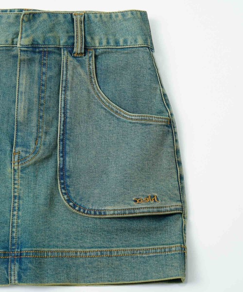 X-girl CARGO POCKET DENIM SKIRT エックスガール X-girl CARGO POCKET DENIM SKIRT エックスガール