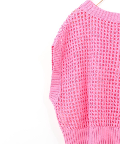 LOWRYS FARM（ローリーズファーム）の「メッシュニットベスト　272316（ベスト・キッズ・アイボリー/ブラック/グリーン/ピンク・110cm/120cm/130cm/140cm/150cm）」の8枚目の写真