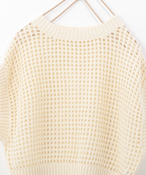 LOWRYS FARM（ローリーズファーム）の「メッシュニットベスト　272316（ベスト・キッズ・アイボリー/ブラック/グリーン/ピンク・110cm/120cm/130cm/140cm/150cm）」の10枚目の写真