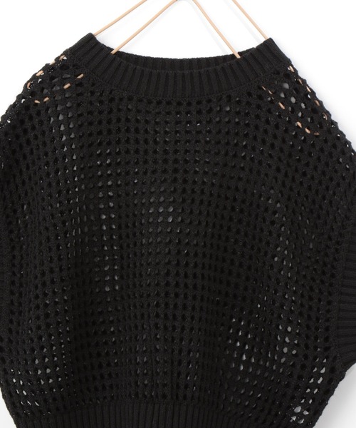 LOWRYS FARM（ローリーズファーム）の「メッシュニットベスト　272316（ベスト・キッズ・アイボリー/ブラック/グリーン/ピンク・110cm/120cm/130cm/140cm/150cm）」の11枚目の写真