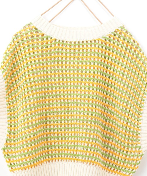 LOWRYS FARM（ローリーズファーム）の「メッシュニットベスト　272316（ベスト・キッズ・アイボリー/ブラック/グリーン/ピンク・110cm/120cm/130cm/140cm/150cm）」の12枚目の写真