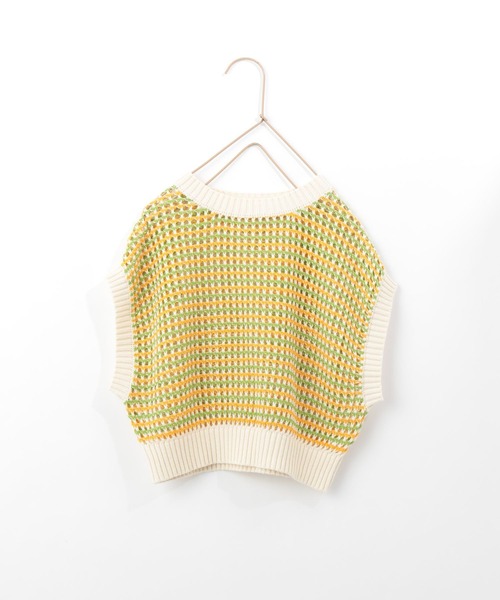 LOWRYS FARM（ローリーズファーム）の「メッシュニットベスト　272316（ベスト・キッズ・アイボリー/ブラック/グリーン/ピンク・110cm/120cm/130cm/140cm/150cm）」の22枚目の写真