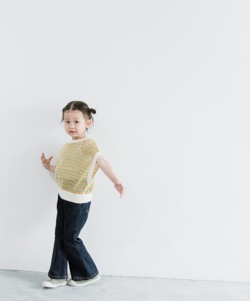 LOWRYS FARM（ローリーズファーム）の「メッシュニットベスト　272316（ベスト・キッズ・アイボリー/ブラック/グリーン/ピンク・110cm/120cm/130cm/140cm/150cm）」の20枚目の写真