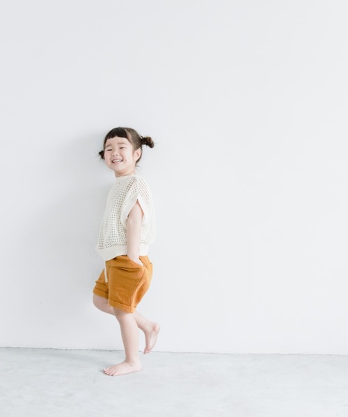 LOWRYS FARM（ローリーズファーム）の「メッシュニットベスト　272316（ベスト・キッズ・アイボリー/ブラック/グリーン/ピンク・110cm/120cm/130cm/140cm/150cm）」の14枚目の写真