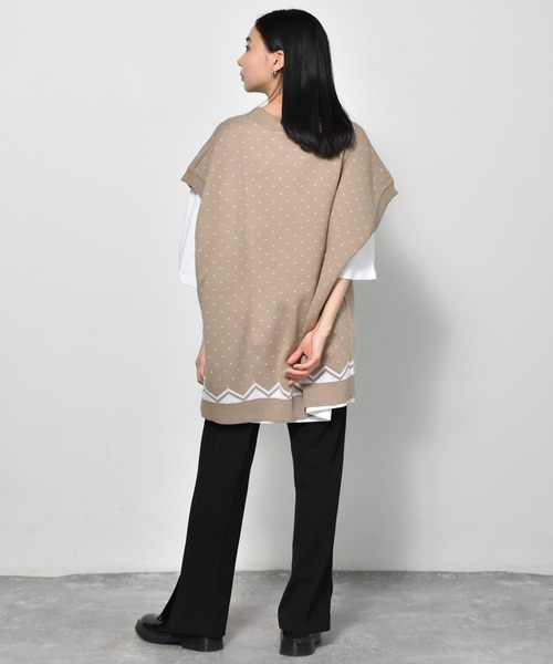 Starting Over（スターティングオーバー）の「バーズアイジャガードビッグベスト（ベスト・メンズ・ベージュ/チャコール/グリーン・M/L/XL）」の17枚目の写真