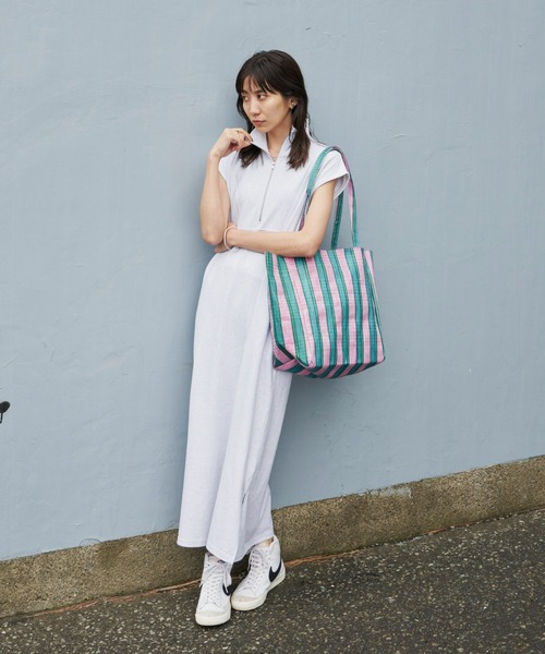 Auntie Rosa Holiday（アンティローザホリデー）の「ハーフZIPノースリーブワンピース（ワンピース・レディース・ブラウン/イエロー/グレー/ネイビー・FREE）」の5枚目の写真