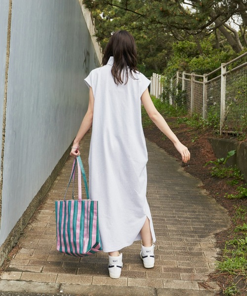 Auntie Rosa Holiday（アンティローザホリデー）の「ハーフZIPノースリーブワンピース（ワンピース・レディース・ブラウン/イエロー/グレー/ネイビー・FREE）」の12枚目の写真