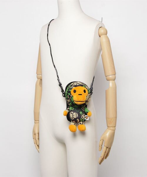 A BATHING APE(アベイシングエイプ)の「BABY MILO PLUSH MOBILE BAG M(ショルダーバッグ・キッズ・グリーン・FREE)」の9枚目の写真