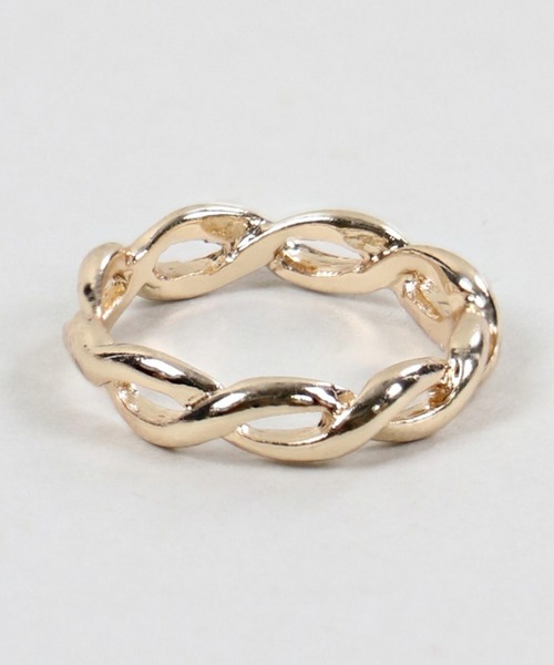 SPINNS（スピンズ）の「ねじれデザイン 2連リング（リング・レディース・シルバー/ゴールド/シルバー系その他・11/9）」の3枚目の写真