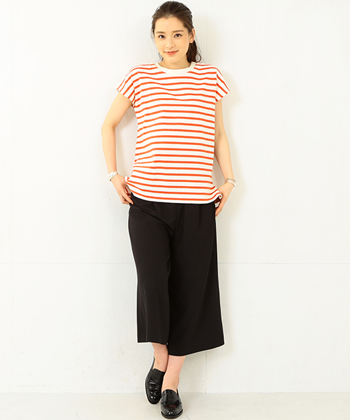 Kaon（カオン）の「KAON / ボーダー バックリボン カットソー（T