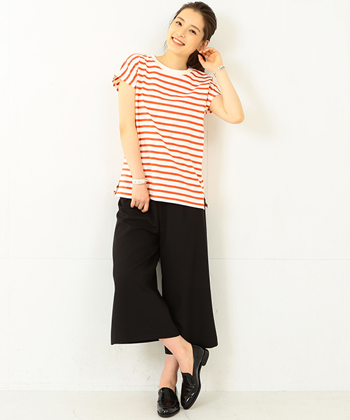 Kaon（カオン）の「KAON / ボーダー バックリボン カットソー（T