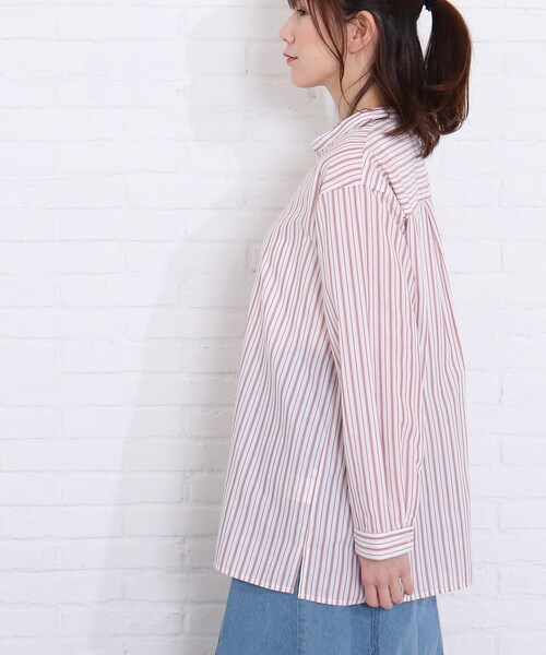 SHOO・LA・RUE(シューラルー)の「◆【2点セット】バンドカラーシャツ+タンクトップ(シャツ/ブラウス・レディース・ライトグリーン系2/イエロー系2/ピンク系7/ブルー系7・02/03/04)」の21枚目の写真