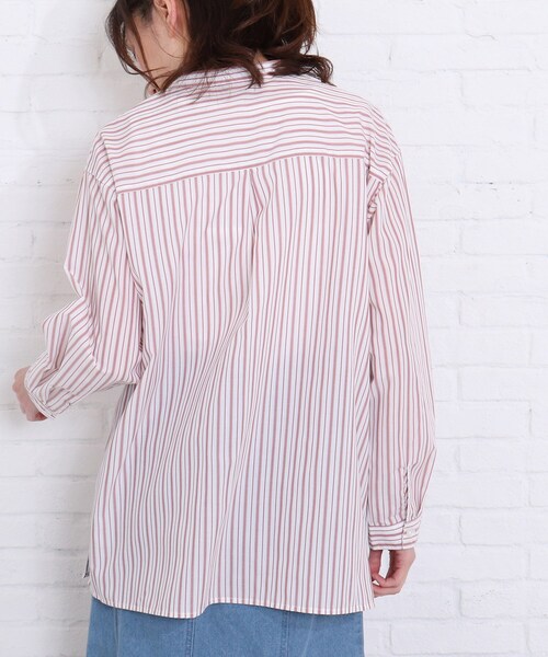 SHOO・LA・RUE(シューラルー)の「◆【2点セット】バンドカラーシャツ+タンクトップ(シャツ/ブラウス・レディース・ライトグリーン系2/イエロー系2/ピンク系7/ブルー系7・02/03/04)」の5枚目の写真