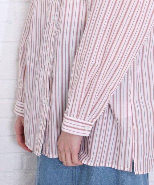 SHOO・LA・RUE(シューラルー)の「◆【2点セット】バンドカラーシャツ+タンクトップ(シャツ/ブラウス・レディース・ライトグリーン系2/イエロー系2/ピンク系7/ブルー系7・02/03/04)」の14枚目の写真