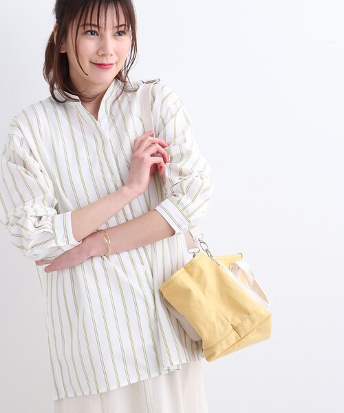 SHOO・LA・RUE(シューラルー)の「◆【2点セット】バンドカラーシャツ+タンクトップ(シャツ/ブラウス・レディース・ライトグリーン系2/イエロー系2/ピンク系7/ブルー系7・02/03/04)」の15枚目の写真