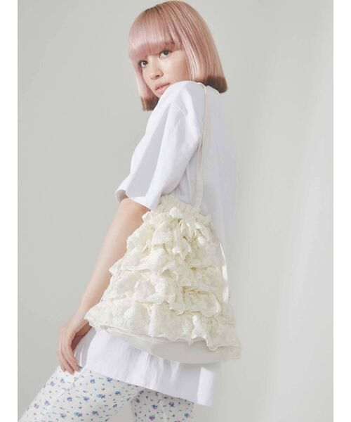 merry jenny（メリージェニー）の「レースフリルティアードトート