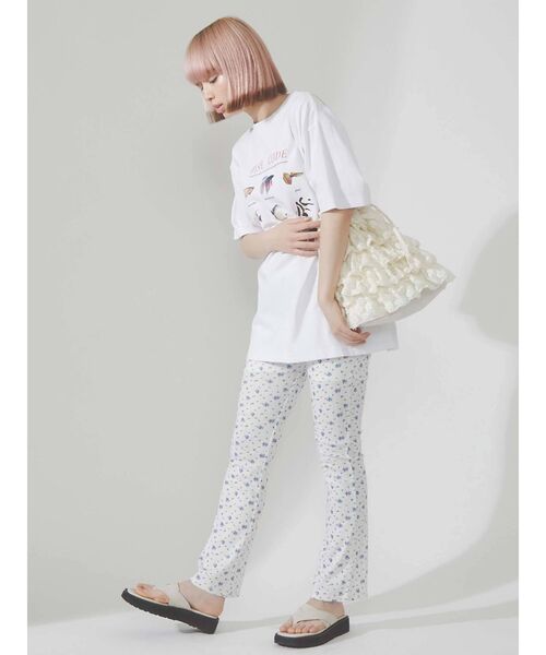 merry jenny（メリージェニー）の「レースフリルティアードトート（トートバッグ・レディース・アイボリー/ブラック・FREE）」の4枚目の写真