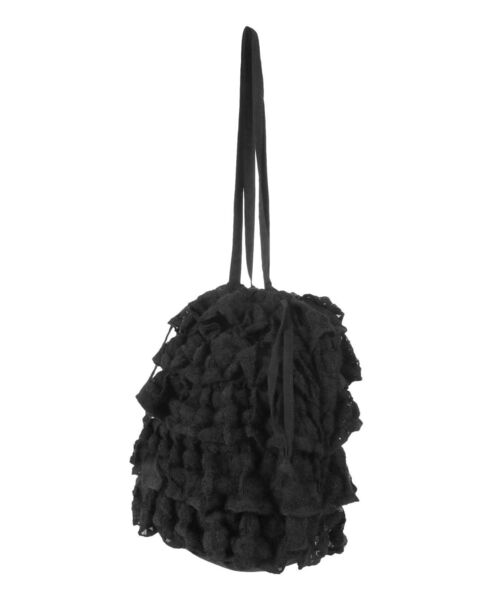 merry jenny（メリージェニー）の「レースフリルティアードトート（トートバッグ・レディース・アイボリー/ブラック・FREE）」の3枚目の写真