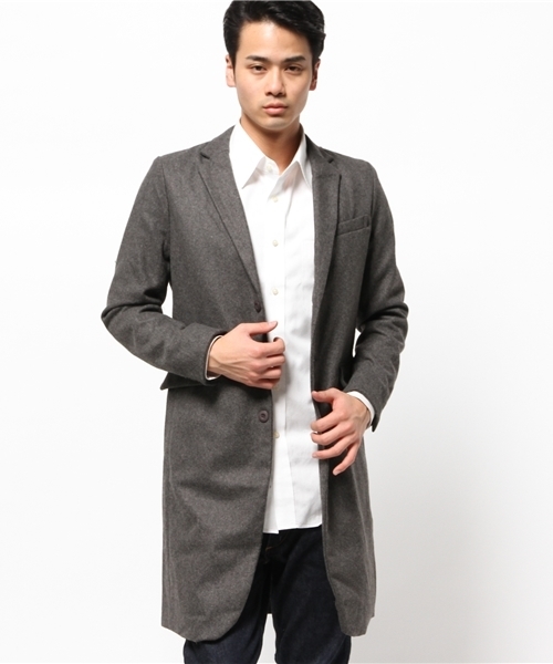 CIAOPANIC（チャオパニック）の「《WEB限定》【HARDCOVER】WOOLチェスター（チェスターコート・メンズ・キャメル/チャコールグレー・MEDIUM/LARGE）」の4枚目の写真