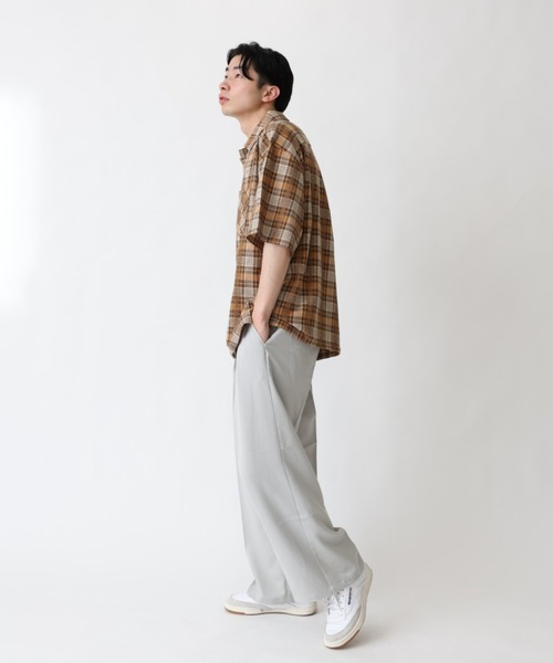 BROKEN BASE(ブロークンベース)の「ツータックワイドストレートスラックス(スラックス・メンズ・ライトグレー/ネイビー/サックスブルー・MEDIUM/LARGE)」の8枚目の写真