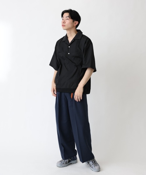 BROKEN BASE(ブロークンベース)の「ツータックワイドストレートスラックス(スラックス・メンズ・ライトグレー/ネイビー/サックスブルー・MEDIUM/LARGE)」の20枚目の写真