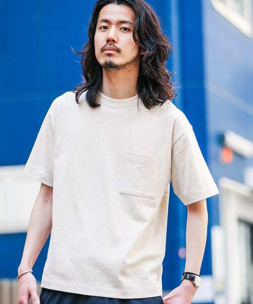 URBAN RESEARCH Sonny Label（アーバンリサーチサニーレーベル）の「コットンリネン天竺Tシャツ（Tシャツ/カットソー・メンズ・チャコールグレー/ブラウン/グリーン/ナチュラル・MEDIUM/LARGE）」の3枚目の写真