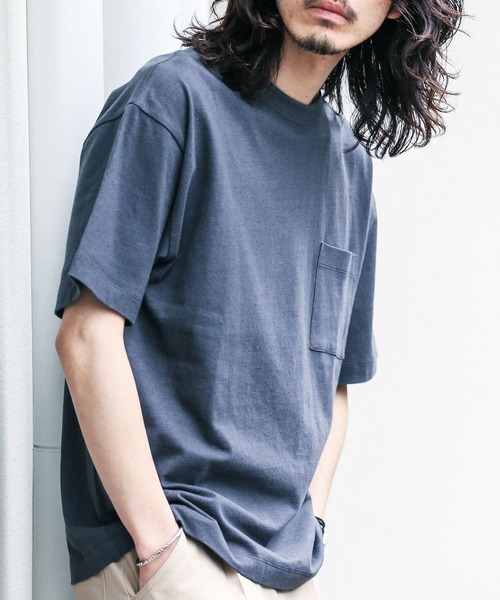 URBAN RESEARCH Sonny Label（アーバンリサーチサニーレーベル）の「コットンリネン天竺Tシャツ（Tシャツ/カットソー・メンズ・チャコールグレー/ブラウン/グリーン/ナチュラル・MEDIUM/LARGE）」の2枚目の写真
