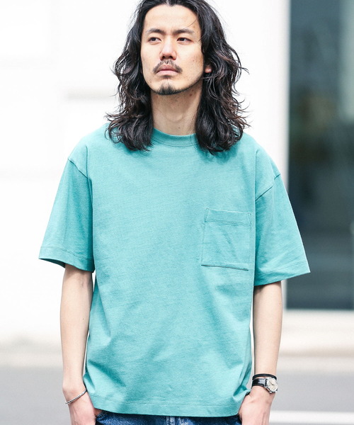 URBAN RESEARCH Sonny Label（アーバンリサーチサニーレーベル）の「コットンリネン天竺Tシャツ（Tシャツ/カットソー・メンズ・チャコールグレー/ブラウン/グリーン/ナチュラル・MEDIUM/LARGE）」の4枚目の写真