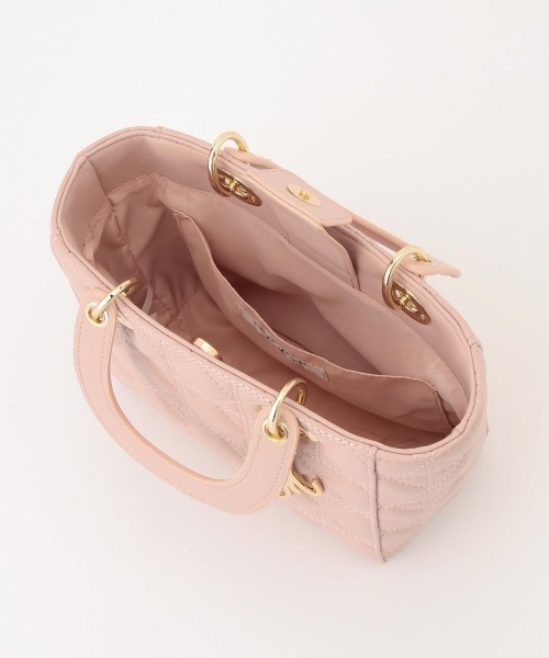 MISCH MASCH（ミッシュマッシュ）の「キルティングショルダーバッグ（ショルダーバッグ・レディース・ブラック/ピンク/アイボリー・FREE）」の8枚目の写真