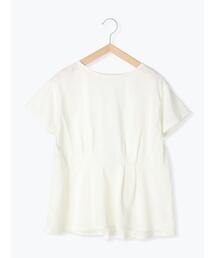 Samansa Mos2 blue | ペプラムTシャツ(Tシャツ/カットソー)